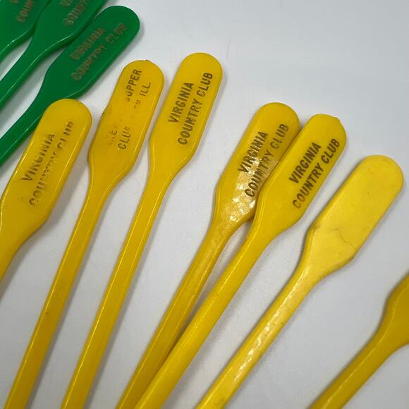 Large Vintage Lot Cocktail Stirrer Sticks Virginia Country Club Conrad Hilton - Picture 10 of 10